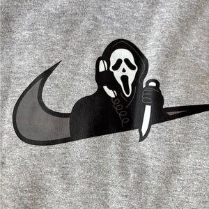 Ghostface Gray Graphic Hoodie with Scream Design Adult S never worn
